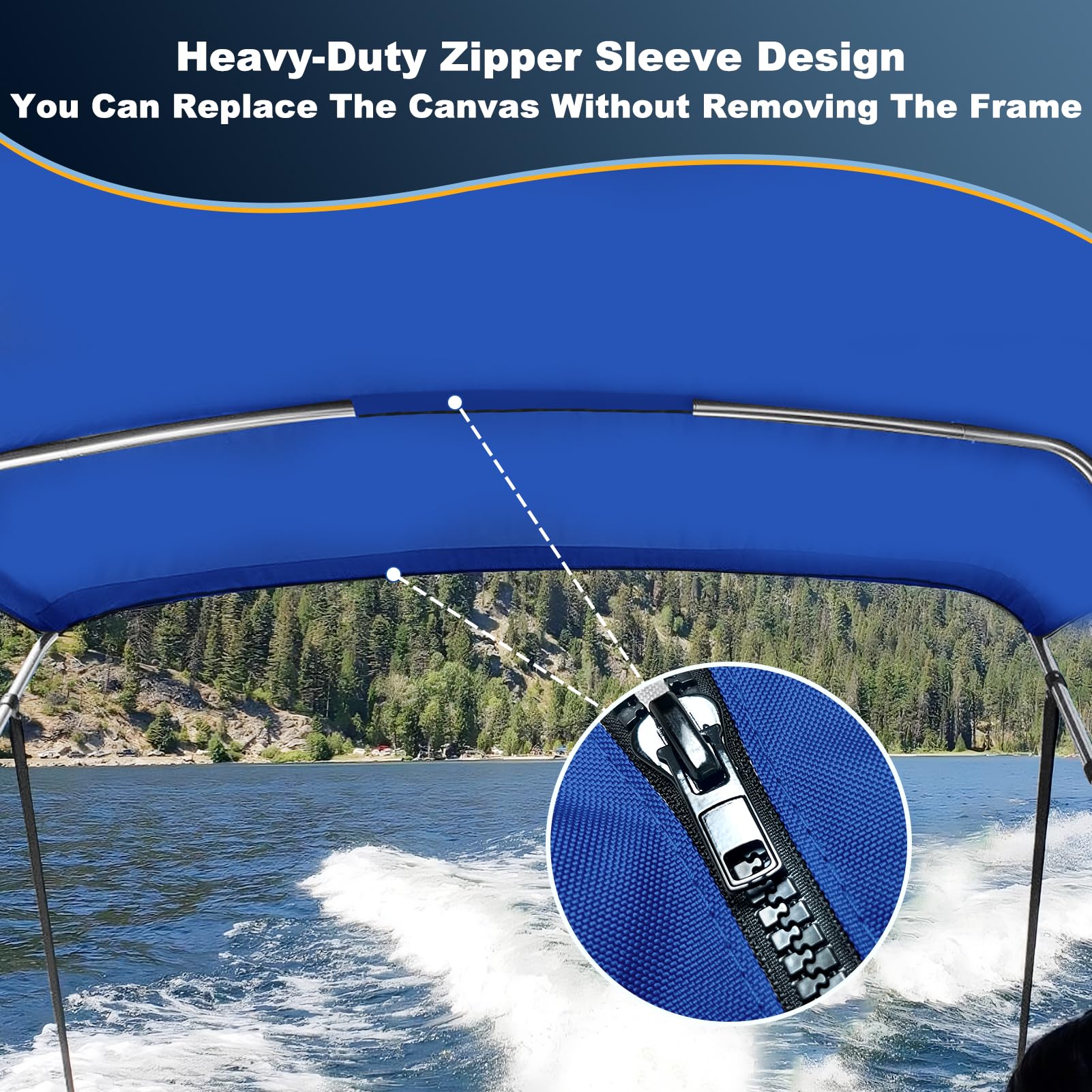 コニーページ Amazon.com: 3 Bow Bimini Top Replacement Canvas for Boat